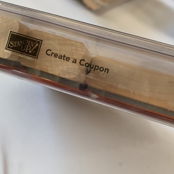 Stampin' Up CREATE A COUPON Mounted Wood Stamp Set RETIRED - Picture 3 of 3